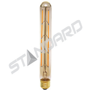LED Filament Lamp T10 E26 Base 6W 120V 22K Victorian Style Vertical Dim Standard