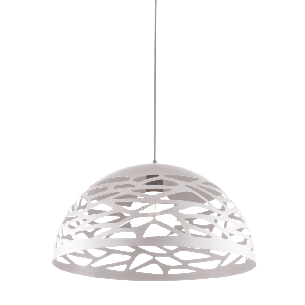 1 Light Pendant, Matte White Finish