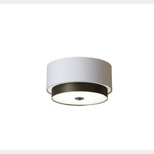 Dainolite LAR-143FH-VOB - 14"Flush-Mount w/White Linen Shd