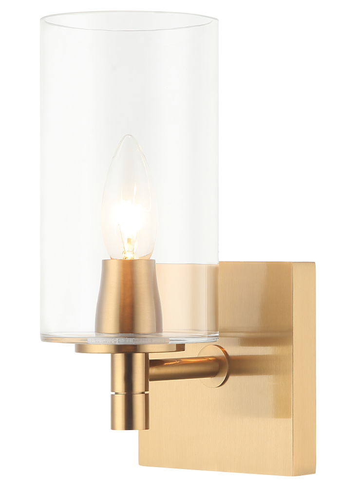 Candela Aged Gold Brass Wall Sconce