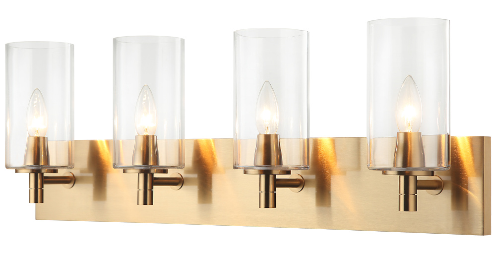 Candela Aged Gold Brass Wall Sconce