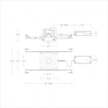 WAC Canada R3BRD-FCS-HZWT - Ocular 3.0 5CCT Round Donwlight Trim and Remodel Housing with New Construction Frame-In Kit and Dr