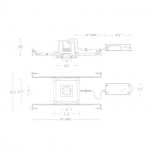 WAC Canada R3BSA-FCS-WT - Ocular 3.0 5CCT Square Adjustable Trim and Remodel Housing with New Construction Frame-In Kit and
