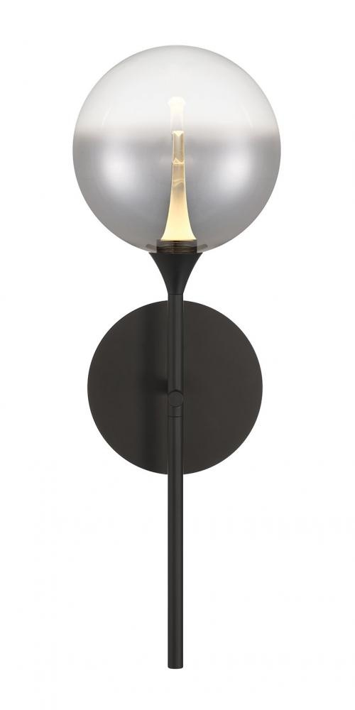 Iissa-Wall Sconce-19In-BK-Sk