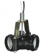 Satco Products Inc. 80/2449 - Phenolic 3-Light Cluster Socket; Top Bracket Only; 1-3/4" x 1/8 IP With 5/8" Nipple; 12"