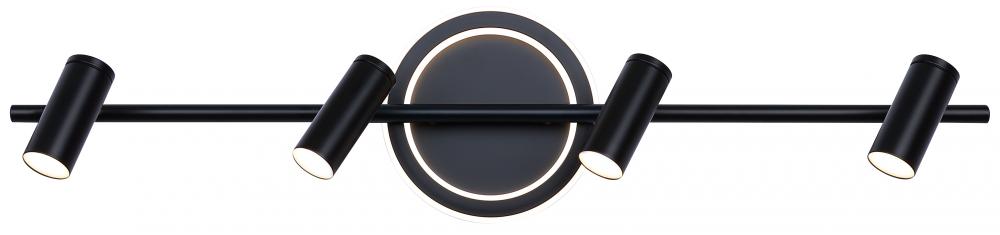 Denver 4 Light Black Track/Wall Light
