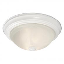 Galaxy Lighting 625031WH - Flush Mount - White w/ Marbled Glass