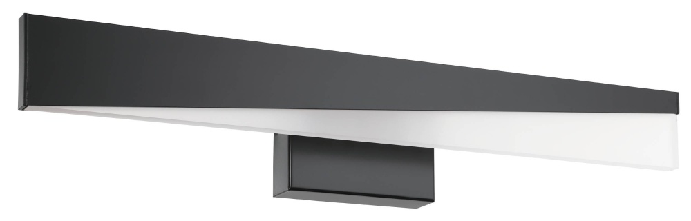 Integrated LED Bath/Vanity Light w/ Black Finish & White Diffuser