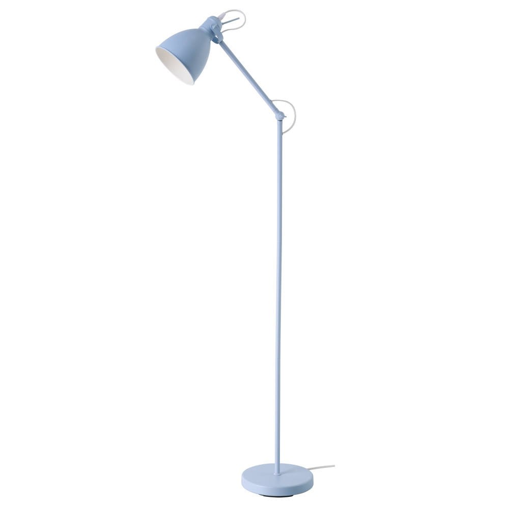 1 LT Floor Lamp w/ Blue Finish & Blue Metal Shade