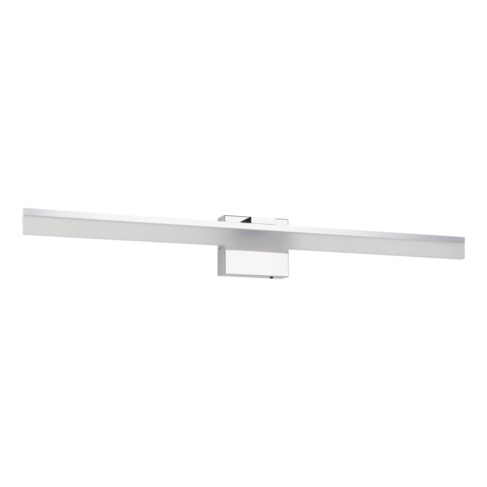 Integrated LED Bath/Vanity Light with Chrome Finish & Satin Shade