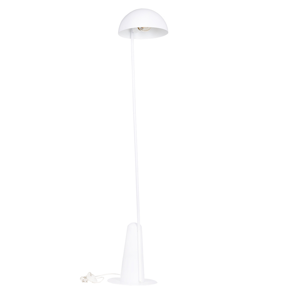 1 LT Floor Lamp w/ White Finish & White Metal Shade