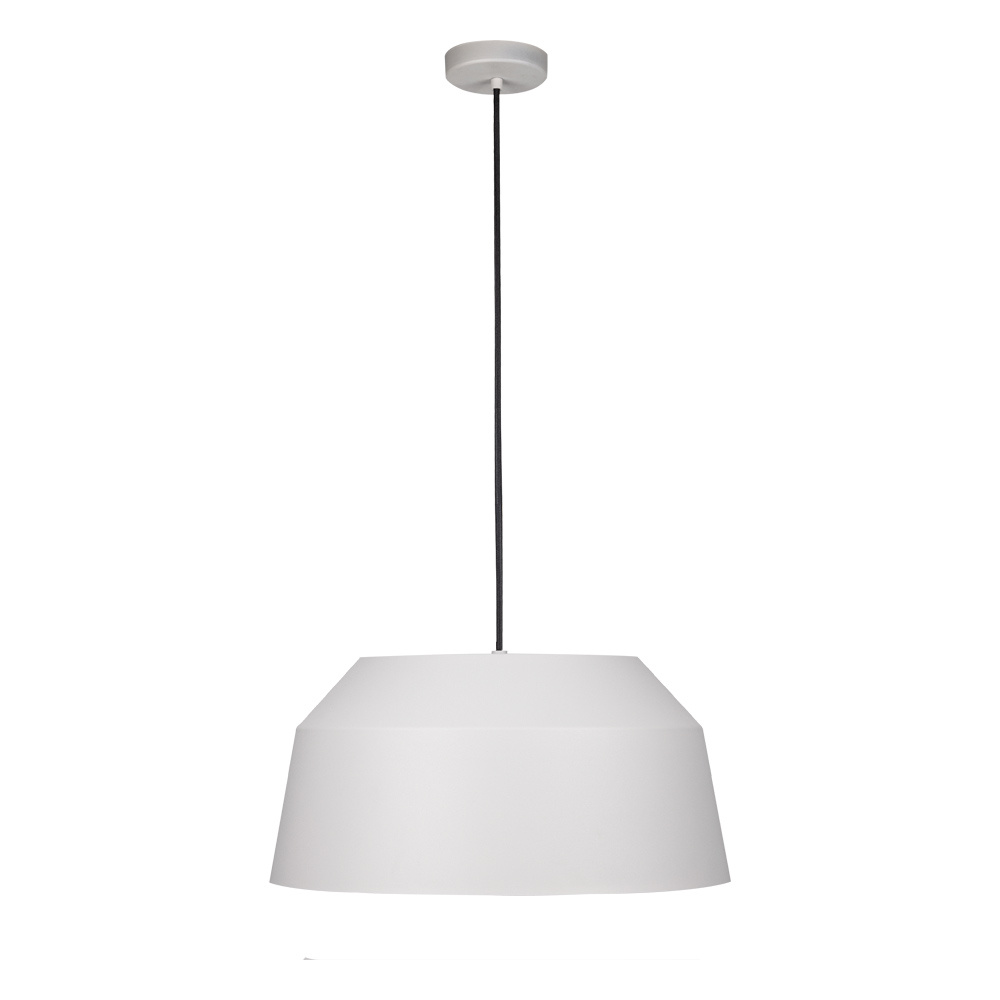 1 LT Pendant w/ Black Finish & Grey Metal Shade