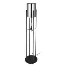 Eglo Canada 43142A - 1 LT Floor Lamp w/ Black Finish & Metalic moked Glass Shade