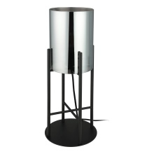 Eglo Canada 43144A - 1 LT Table Lamp w/ Black Finish & Metalic moked Glass Shade