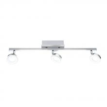 Eglo Canada 95998A - 3 LT LED Fixed Track Light w/ Burshed Aluminum & Chrome Finish w/ Satin Acrylic Diffusers