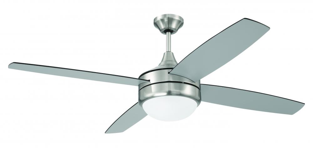 52" Ceiling Fan w/ 4 Blades, LED Light Kit & Wall Control
