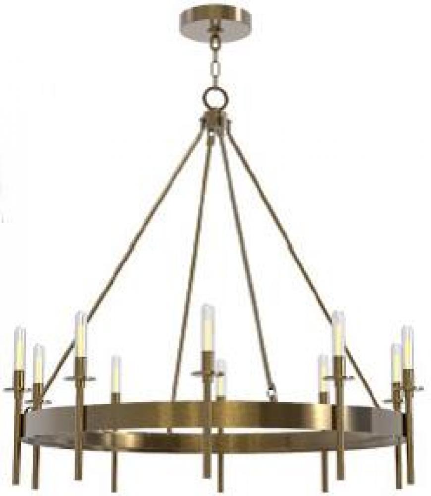 Larrson 12 Light Chandelier in Satin Brass