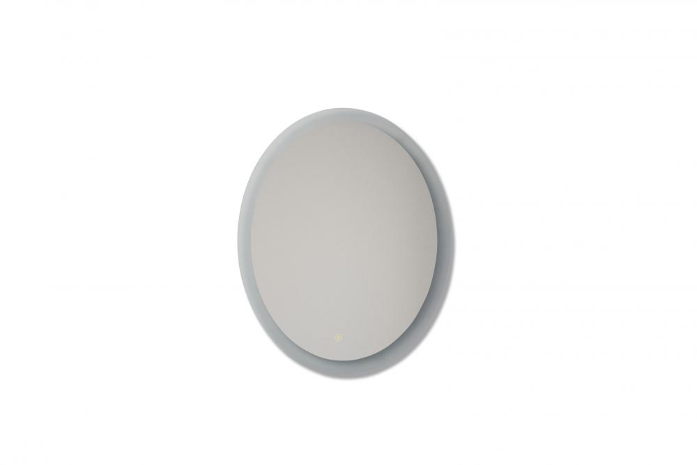 30â€ x 24â€ x 1.8â€ Oval LED Mirror, defogger & dimmer, 3000K/4000K/5000K