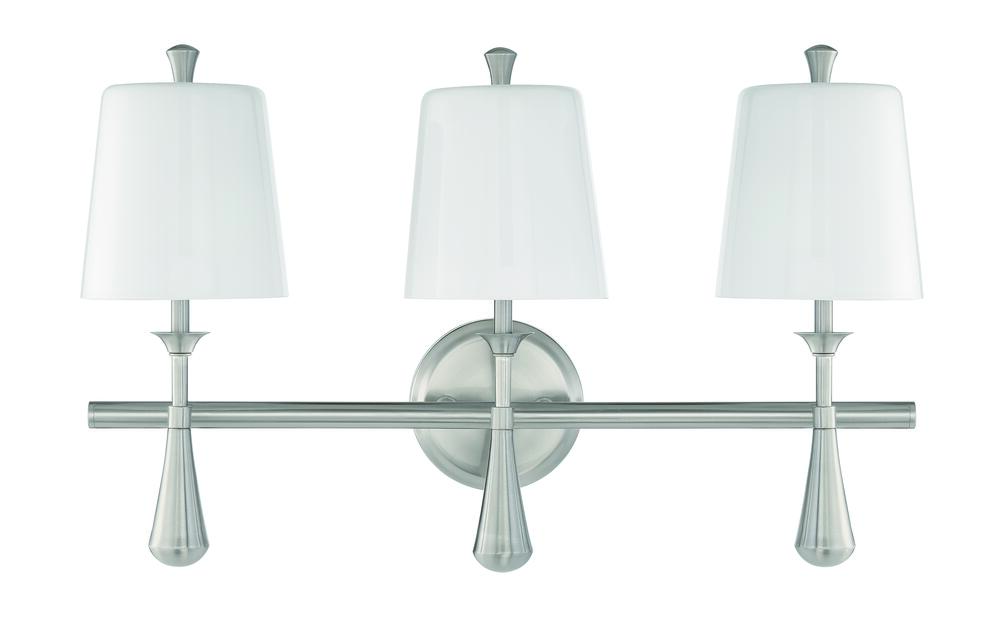 Palmer 3 Light Vanity in Brushed Polished Nickel