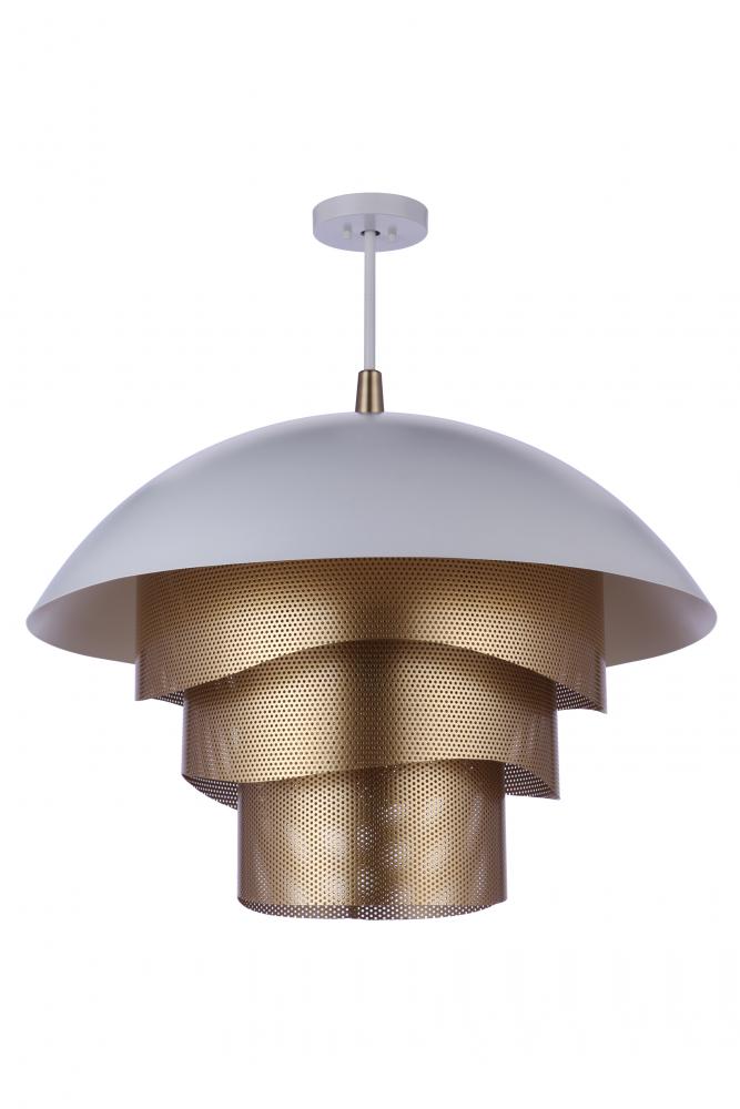 LED 1 Light Large 31.25" Dome with Mesh Tiers Pendant