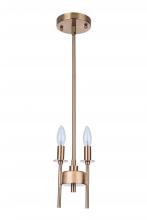 Craftmade 54392-SB - Larrson 2 Light Mini Pendant in Satin Brass