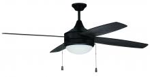 Craftmade PHA52FB4 - 52" Phaze 4 in Flat Black w/ Flat Black/Greywood Blades