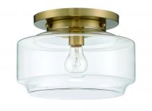 Craftmade X3112-SB - Peri 1 Light 12" Flushmount in Satin Brass