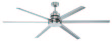 Craftmade MND72BNK6 - 72" Mondo in Brushed Polished Nickel w/ Brushed Polished Nickel Blades